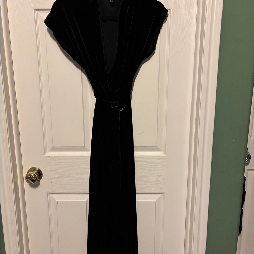 New Look Black Velvet Jumpsuit